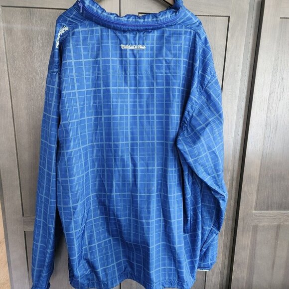 Mitchell & Ness LA Dodgers MLB Blue Plaid Windbreaker Jacket Hood Mens Size 4XL - Picture 4 of 16